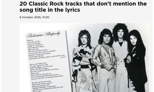 İSMİ ŞARKIDA GEÇMEYEN 20 ROCK KLASİĞİ 